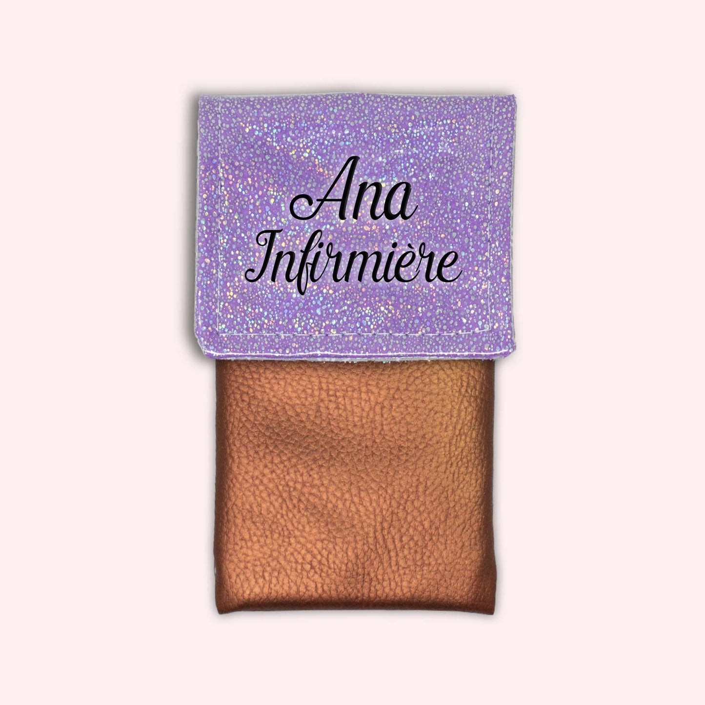 Misty purple disco magnetic pouch