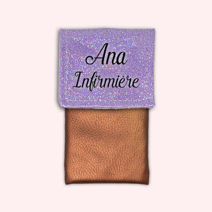 Misty purple disco magnetic pouch