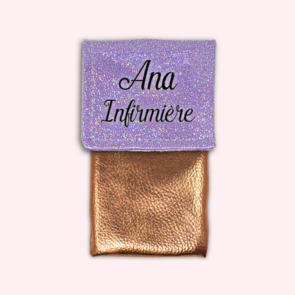 Misty purple disco magnetic pouch