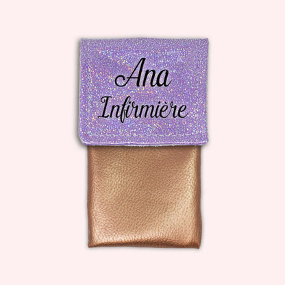 Misty purple disco magnetic pouch