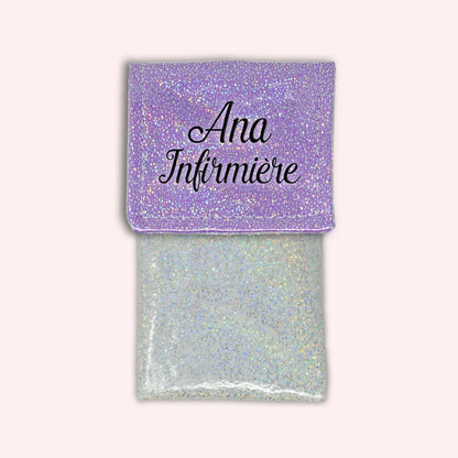 Misty purple disco magnetic pouch