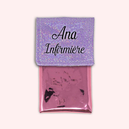 Misty purple disco magnetic pouch