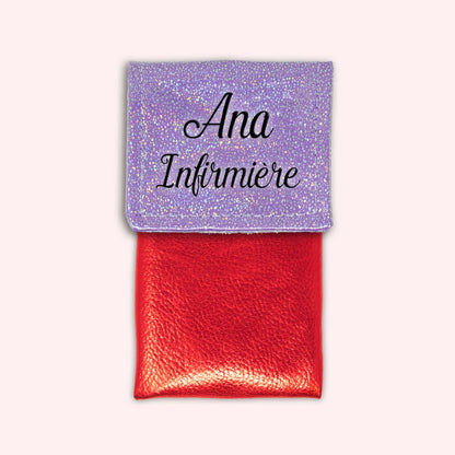 Misty purple disco magnetic pouch
