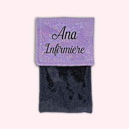 Misty purple disco magnetic pouch