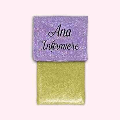 Misty purple disco magnetic pouch