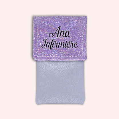Misty purple disco magnetic pouch