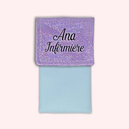 Misty purple disco magnetic pouch