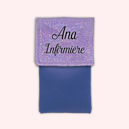 Misty purple disco magnetic pouch