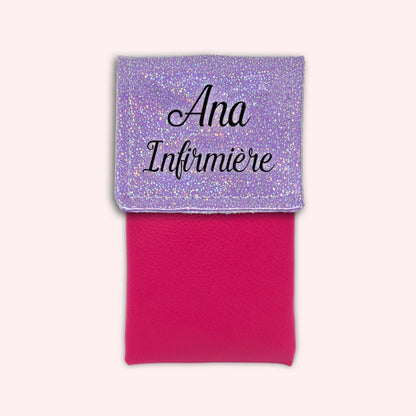 Misty purple disco magnetic pouch