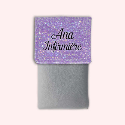 Misty purple disco magnetic pouch