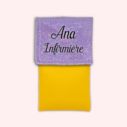 Misty purple disco magnetic pouch
