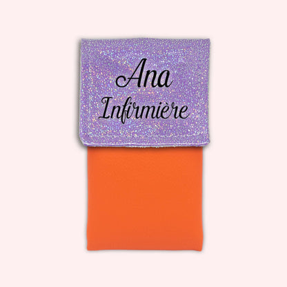 Misty purple disco magnetic pouch