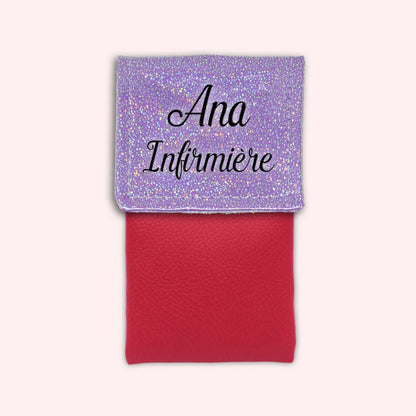Misty purple disco magnetic pouch