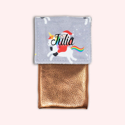 Unicorn Christmas Magnetic Pouch
