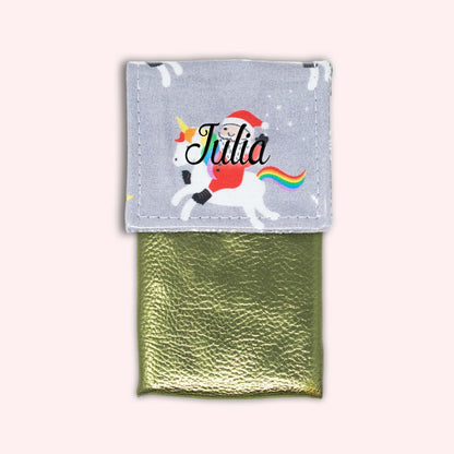 Unicorn Christmas Magnetic Pouch