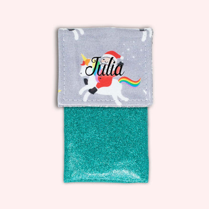 Unicorn Christmas Magnetic Pouch