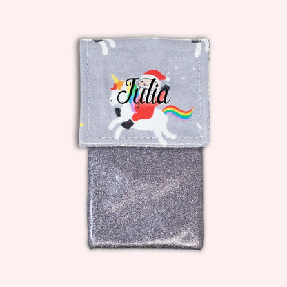 Pochette aimantée Noël unicorn