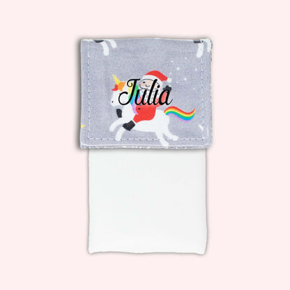 Pochette aimantée Noël unicorn