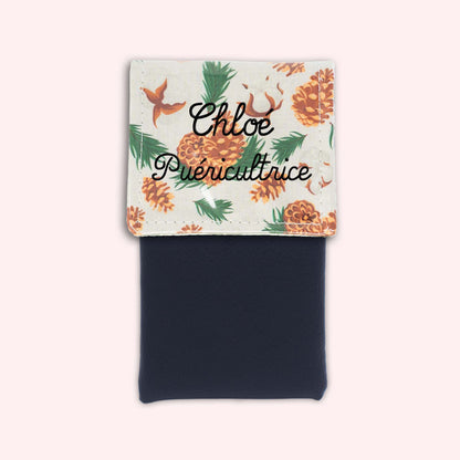 Pochette aimantée Pomme de pin