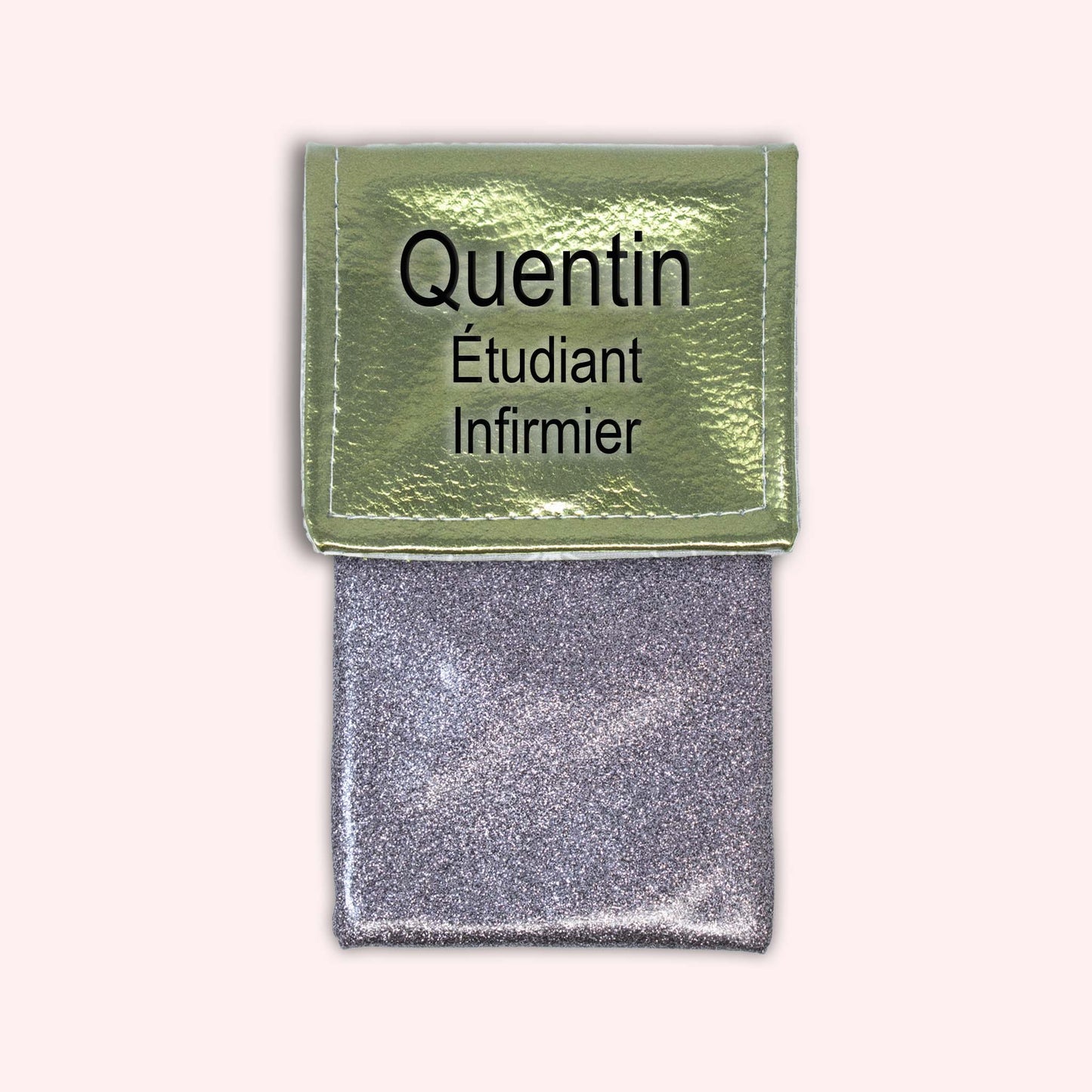 Pochette aimantée Vert métallisé