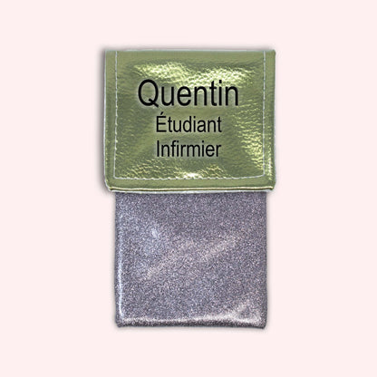 Pochette aimantée Vert métallisé