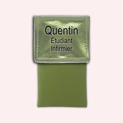 Pochette aimantée Vert métallisé