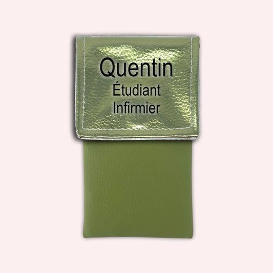 Pochette aimantée Vert métallisé