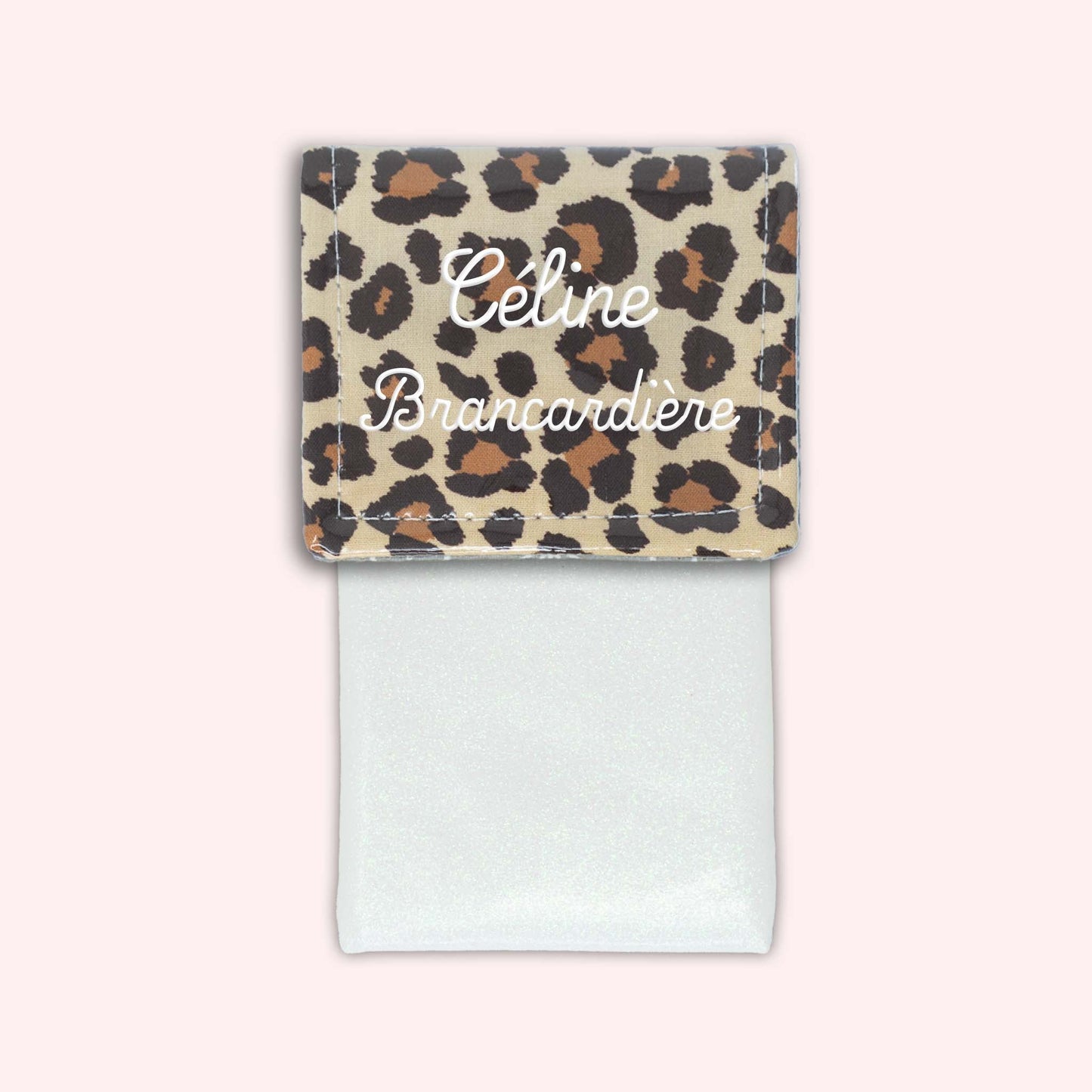 Pochette aimantée Léopard Savane