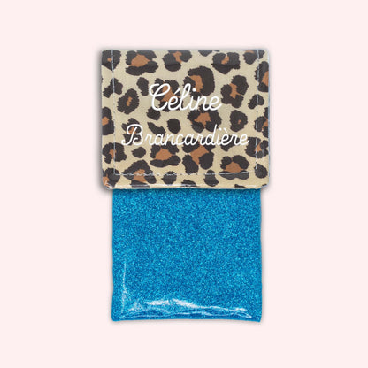 Pochette aimantée Léopard Savane