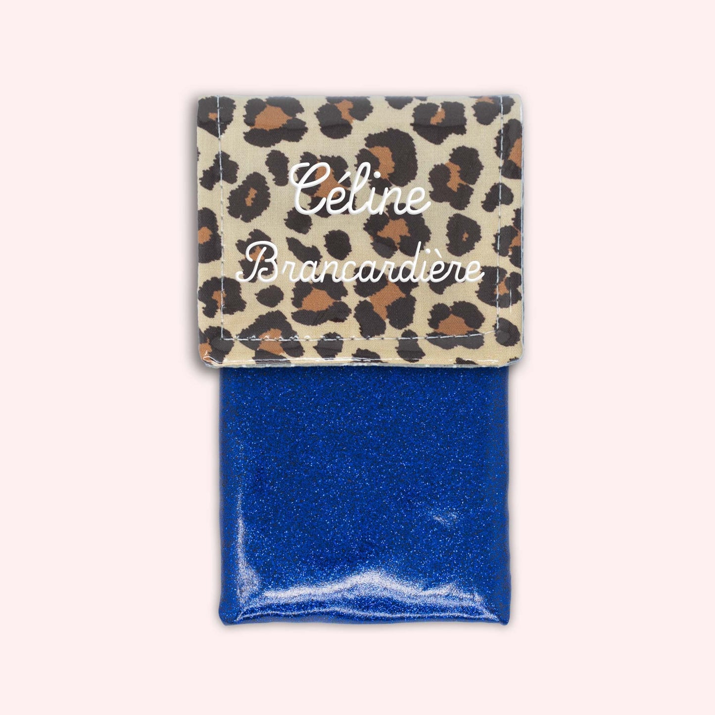 Pochette aimantée Léopard Savane