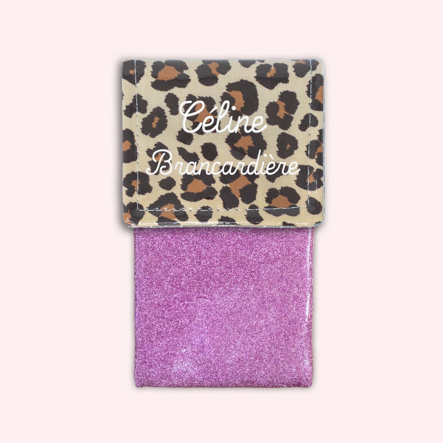 Pochette aimantée Léopard Savane