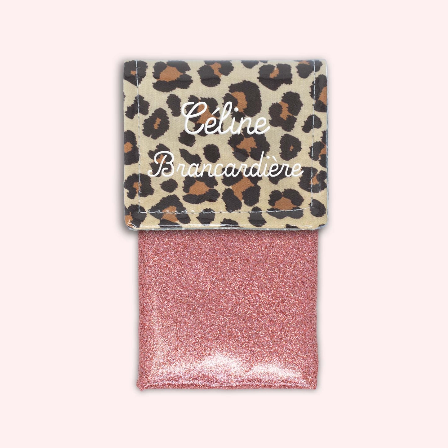 Pochette aimantée Léopard Savane