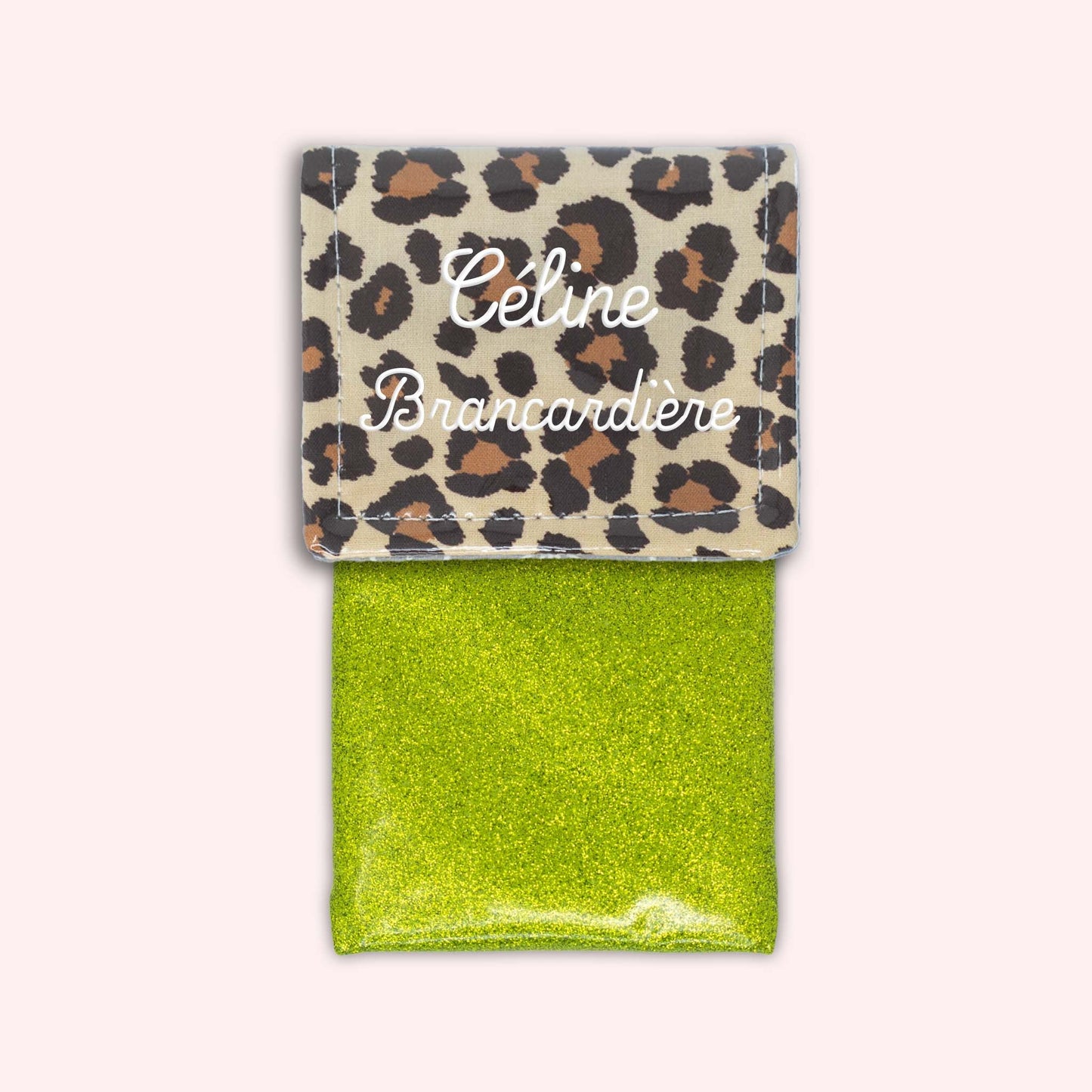 Pochette aimantée Léopard Savane