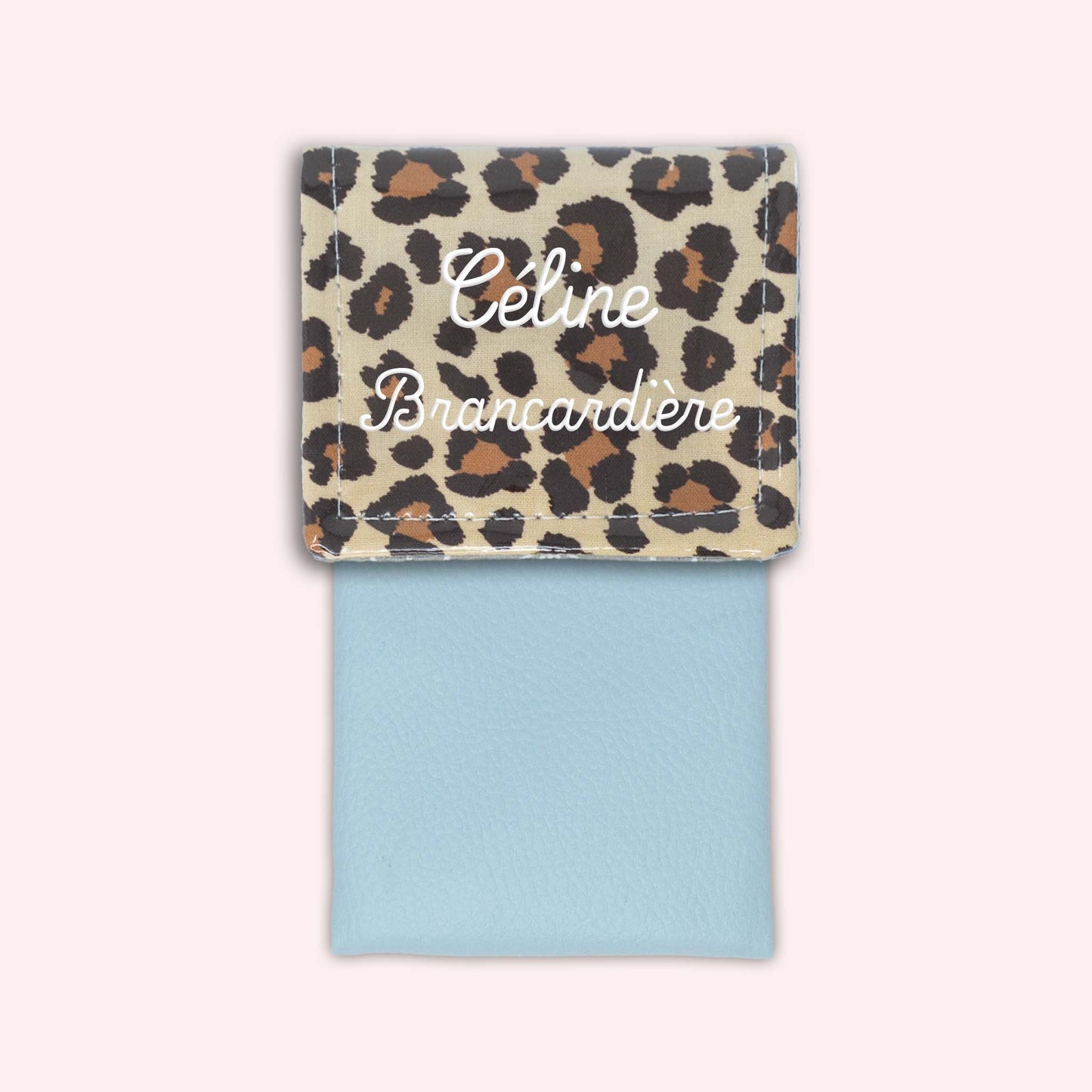 Pochette aimantée Léopard Savane