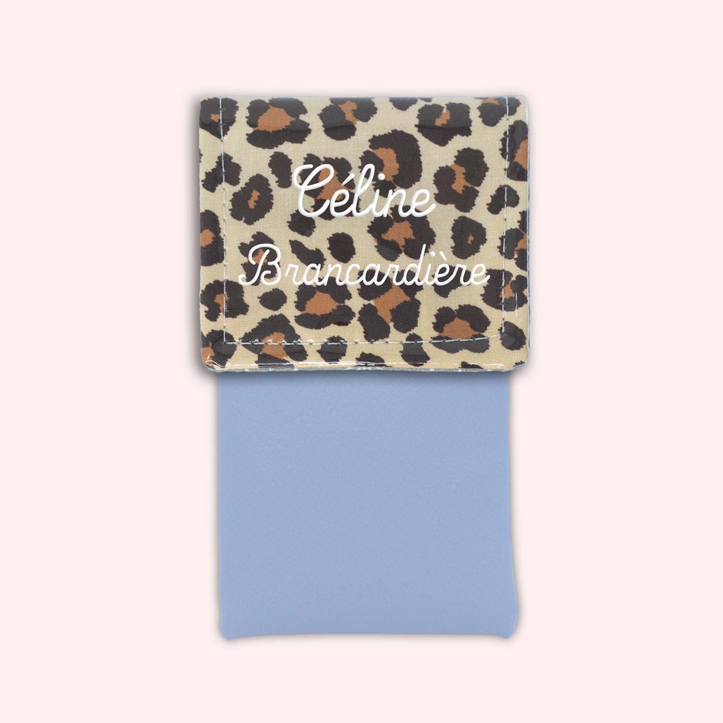 Pochette aimantée Léopard Savane