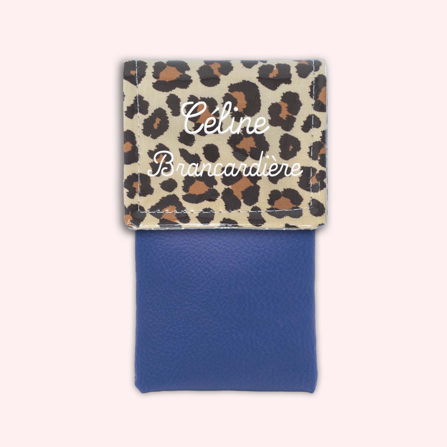 Pochette aimantée Léopard Savane