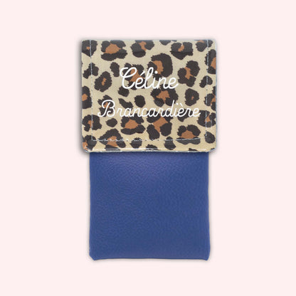 Pochette aimantée Léopard Savane
