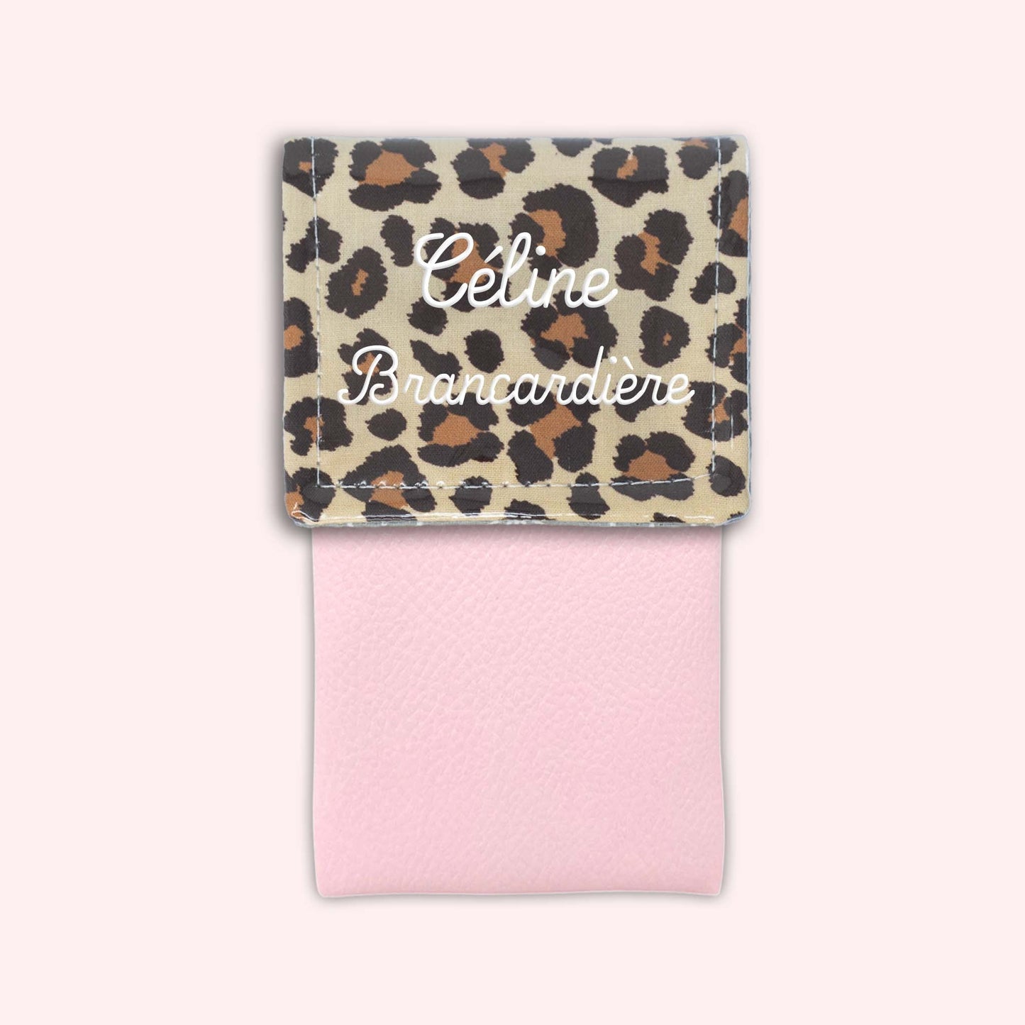 Pochette aimantée Léopard Savane