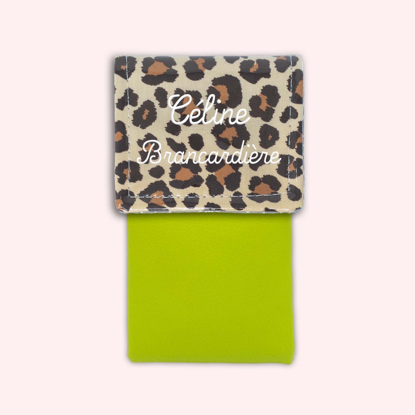 Pochette aimantée Léopard Savane