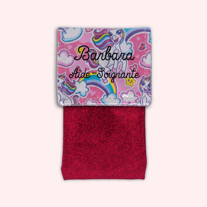 Pochette aimantée Licorne