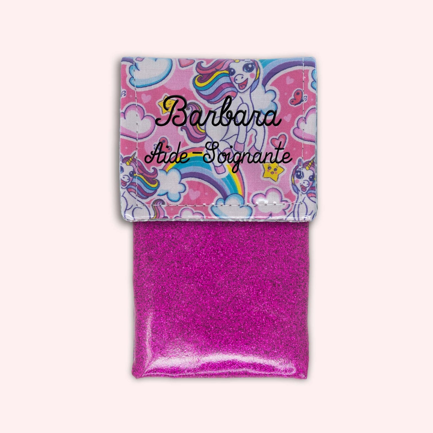 Pochette aimantée Licorne