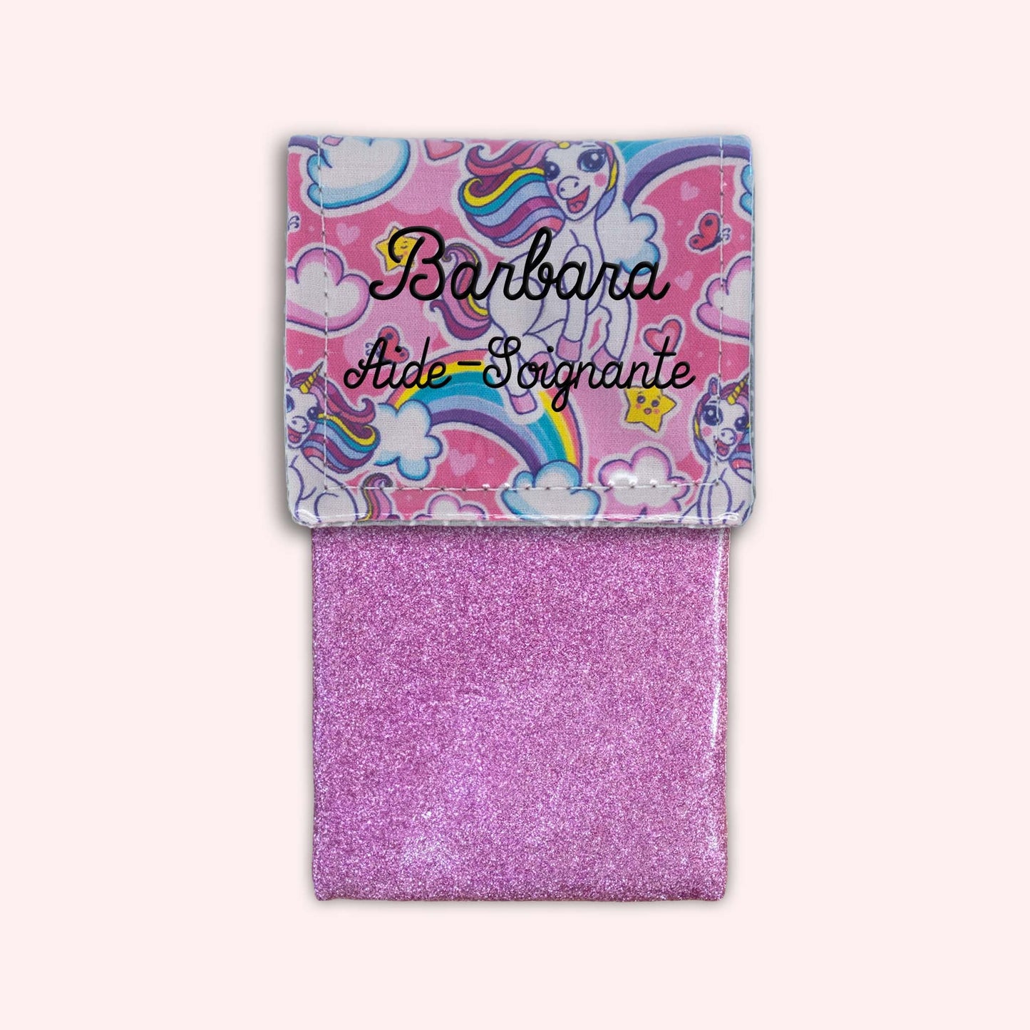 Pochette aimantée Licorne