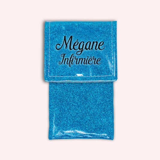 Atlantic Blue Glitter Magnetic Pouch