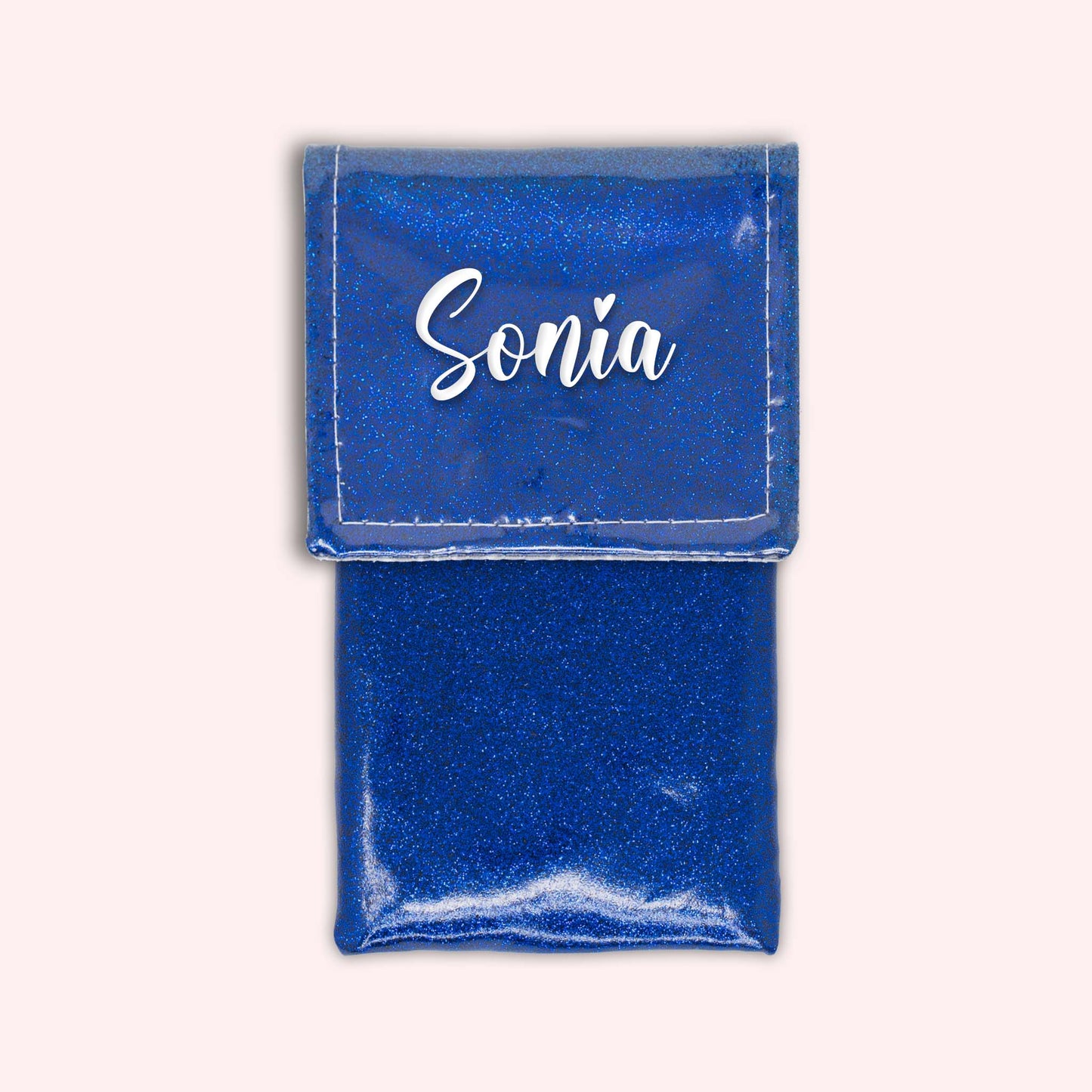Midnight blue glitter magnetic pouch