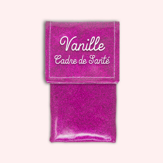 Fuchsia glitter magnetic pouch