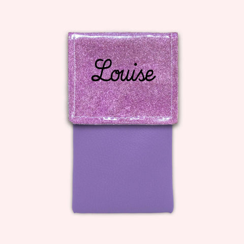 Two-tone pouch with Parma sequin flap