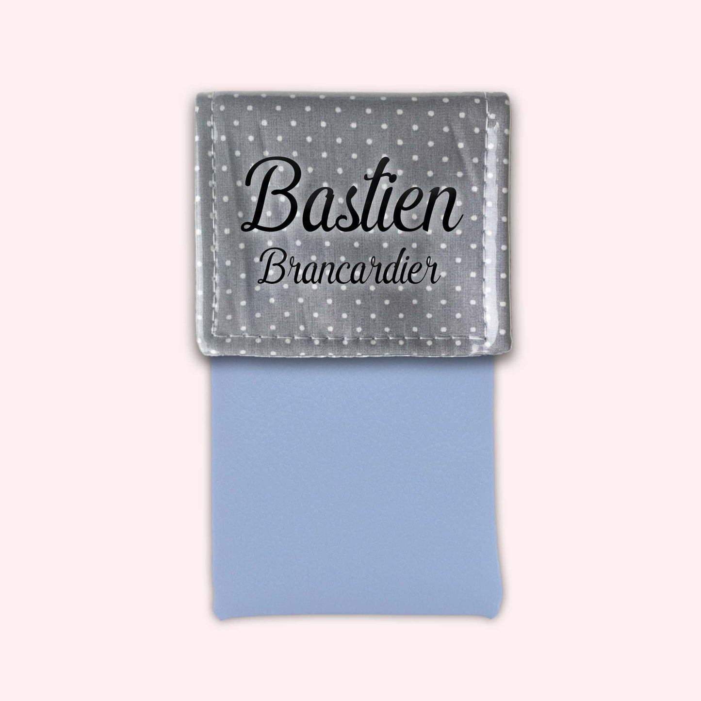 Light Grey Polka Dots Magnetic Pouch