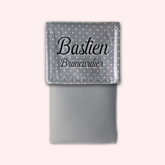 Light Grey Polka Dots Magnetic Pouch