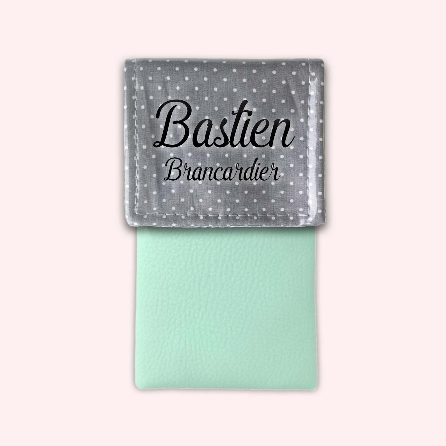 Light Grey Polka Dots Magnetic Pouch
