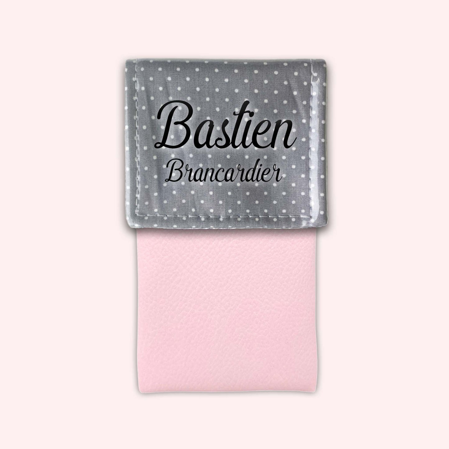Light Grey Polka Dots Magnetic Pouch